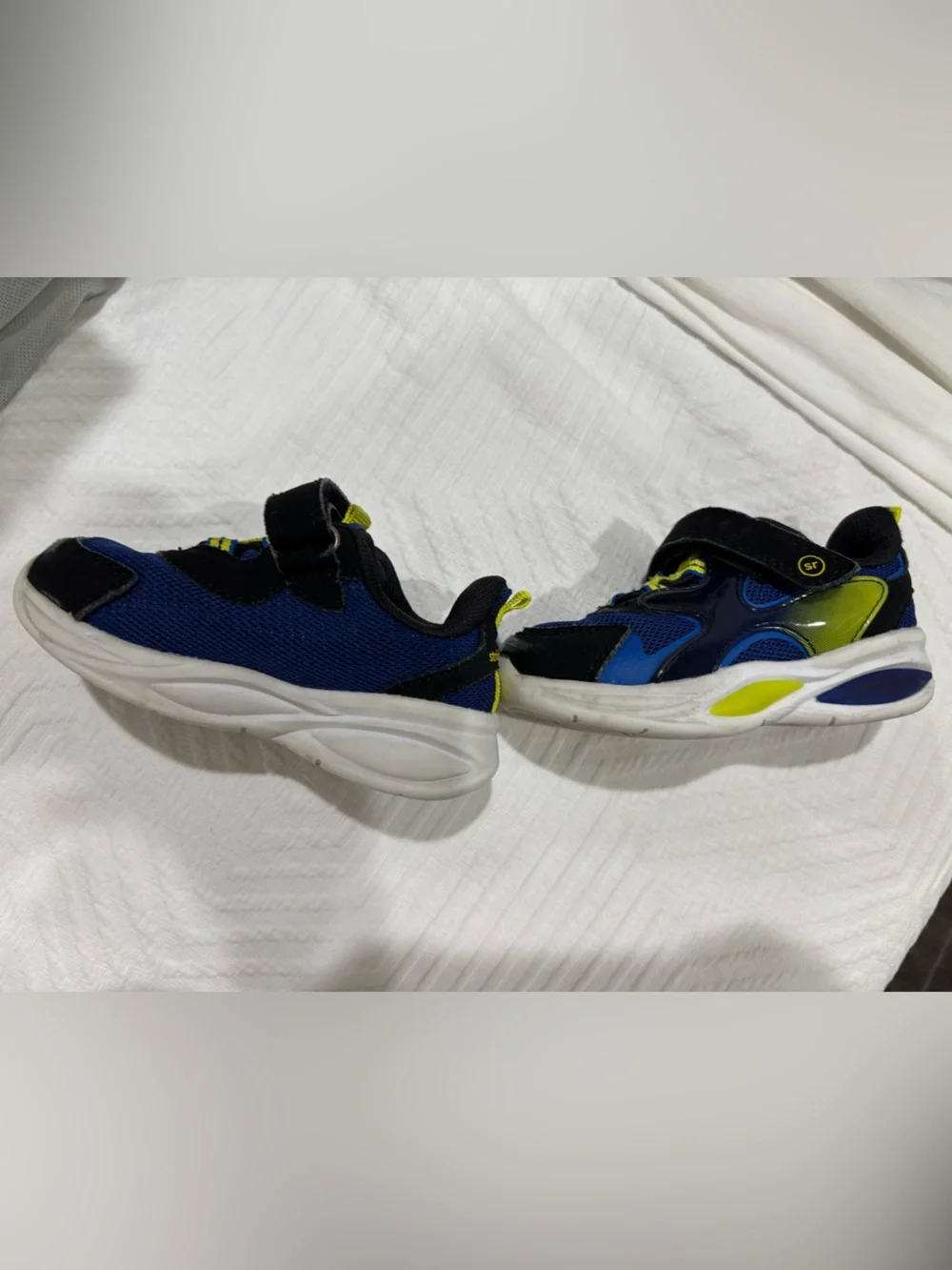Stride Rite Blue and Yellow Kids Sneakers